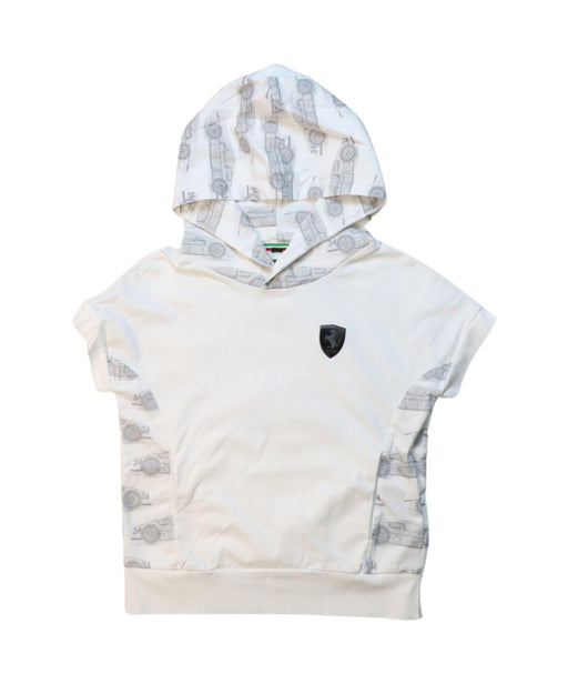 A White Hooded Sweatshirts from Ferrari in size 18-24M for boy. (Front View)