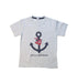 A Grey Short Sleeve T Shirts from Petit Bateau in size 6T for boy. (Front View)