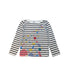 A Multicolour Long Sleeve T Shirts from Petit Bateau in size 6T for girl. (Front View)