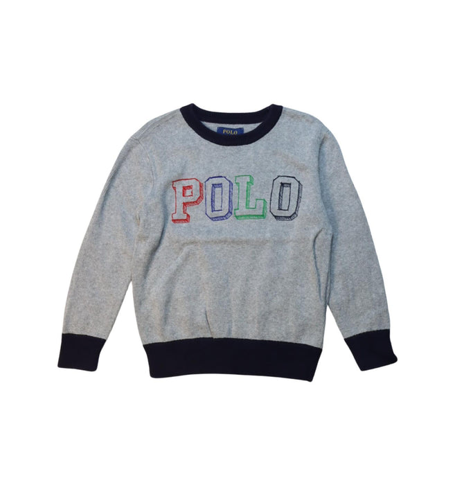 A Multicolour Crewneck Sweatshirts from Polo Ralph Lauren in size 5T for boy. (Front View)