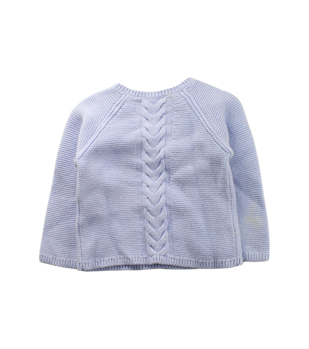 A Blue Knit Sweaters from Jacadi in size 6-12M for girl. (Back View)