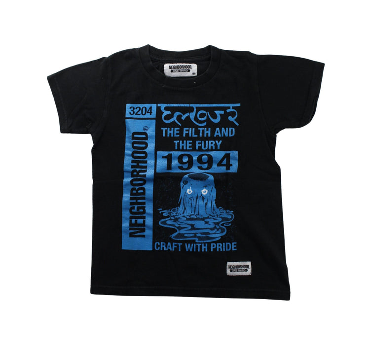 A Black Short Sleeve T Shirts from Neighborhood in size 7Y for boy. (Front View)