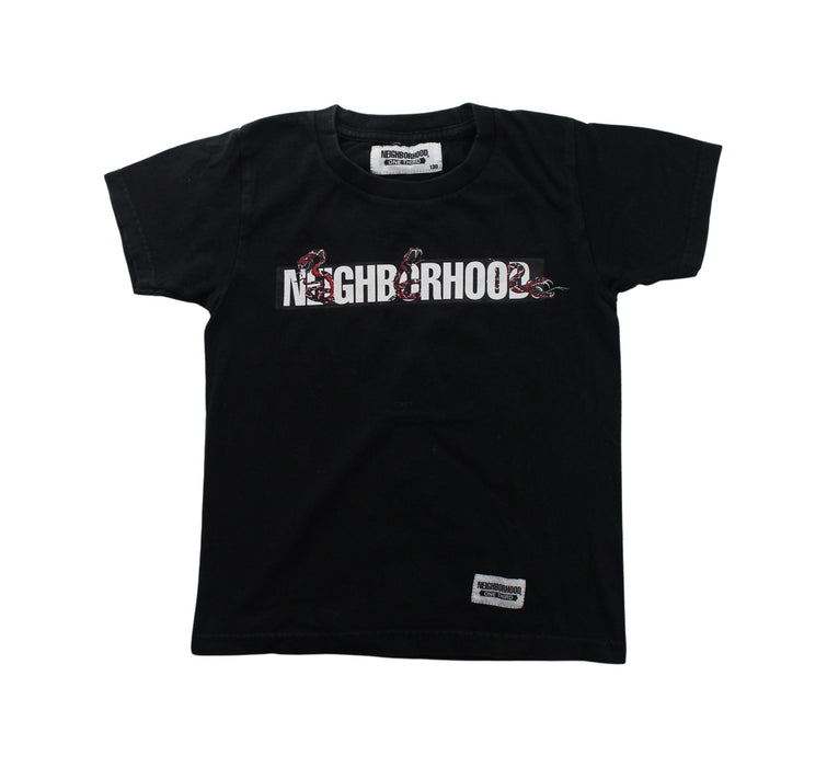 A Black Short Sleeve T Shirts from Neighborhood in size 7Y for boy. (Front View)