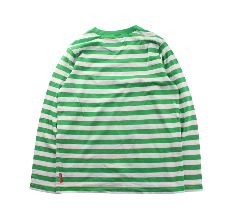 A Green Long Sleeve T Shirts from Miki House in size 7Y for boy. (Back View)