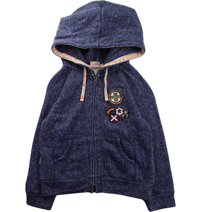 A Blue Zippered Sweatshirts from As Know As Ponpoko in size 10Y for boy. (Front View)