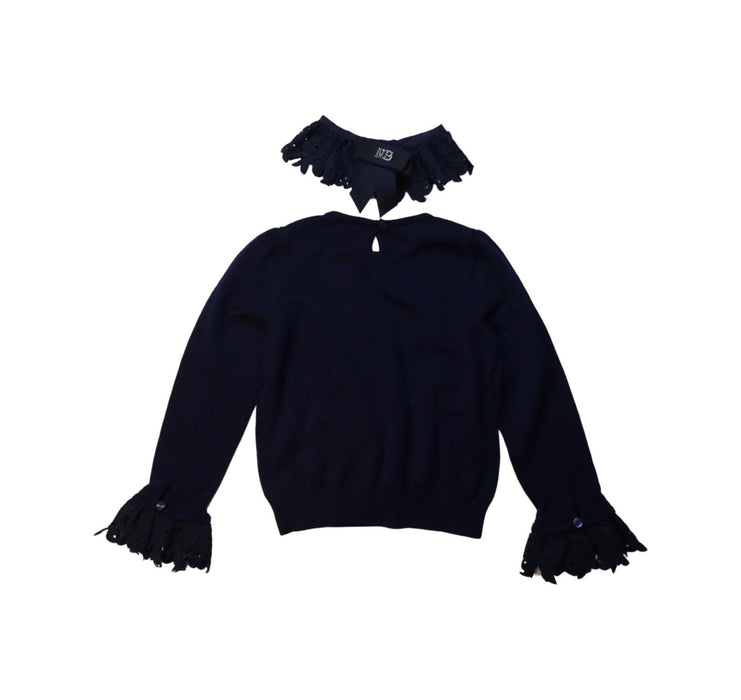 A Navy Long Sleeve Tops from Nicholas & Bears in size 6T for girl. (Back View)