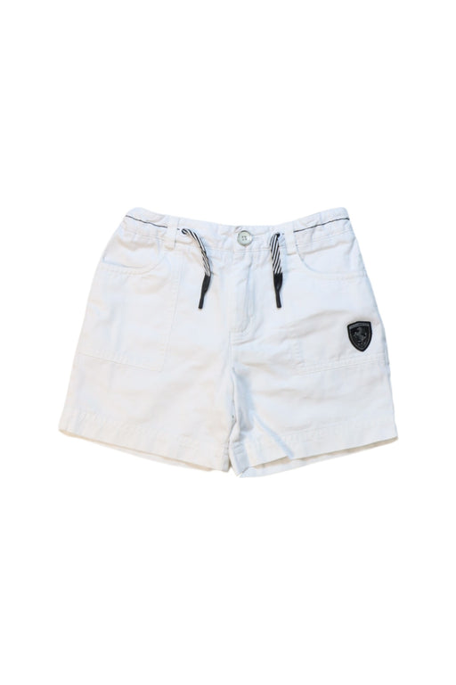 A White Shorts from Ferrari in size 2T for boy. (Front View)