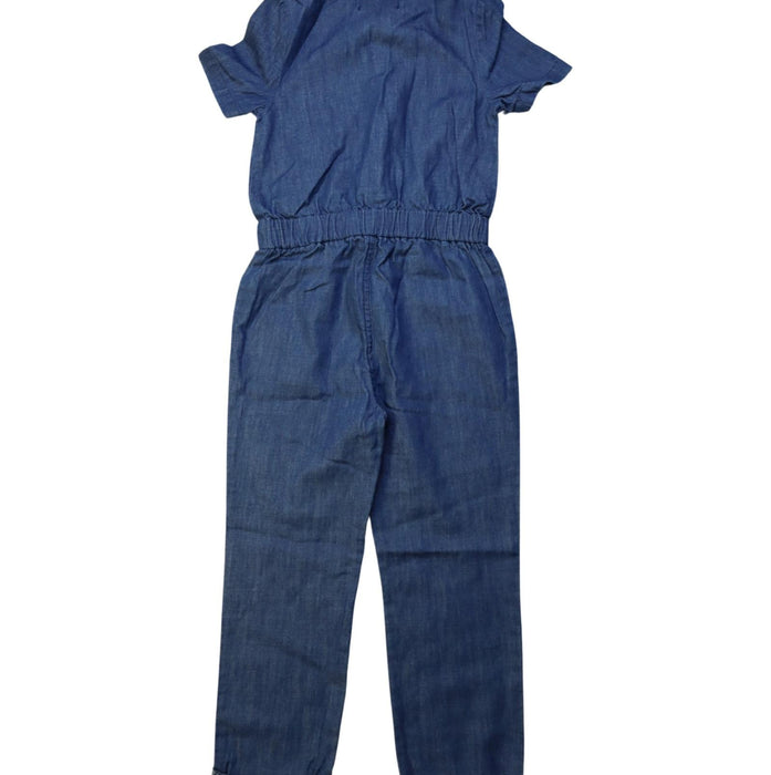 A Blue Short Sleeve Jumpsuits from Joules in size 4T for girl. (Back View)