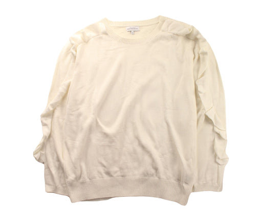 A White Knit Sweaters from UNITED ARROWS green label relaxing in size 13Y for girl. (Front View)