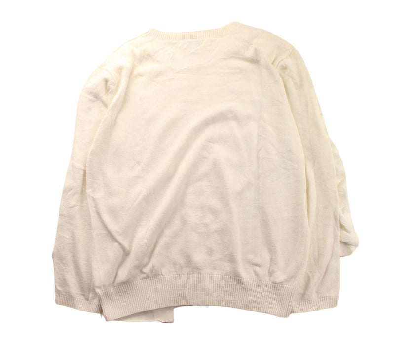 A White Knit Sweaters from UNITED ARROWS green label relaxing in size 13Y for girl. (Back View)