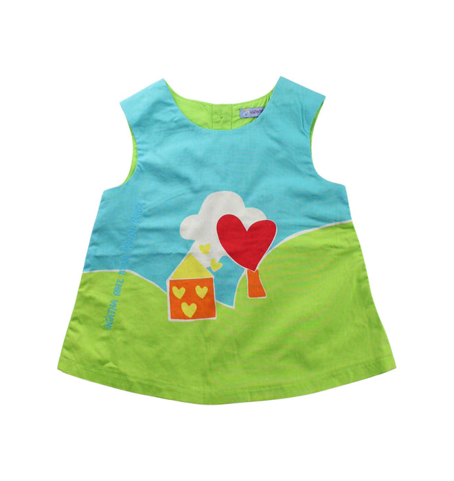 A Green Sleeveless Dresses from Agatha Ruiz De La Prada in size 2T for girl. (Front View)