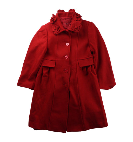 A Red Coats from Nicholas & Bears in size 4T for girl. (Front View)