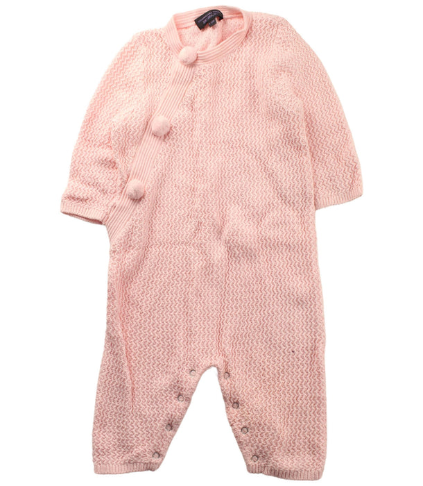 A Pink Long Sleeve Jumpsuits from Shanghai Tang in size 6-12M for girl. (Front View)