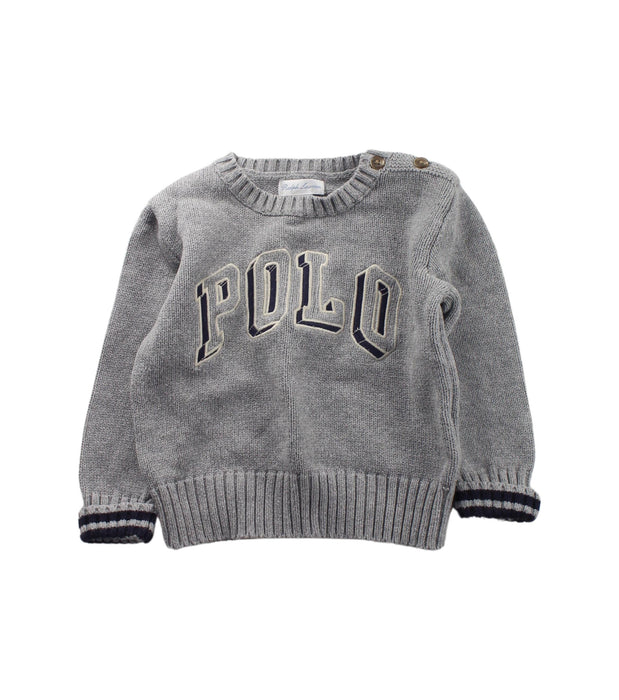 A Grey Knit Sweaters from Ralph Lauren in size 18-24M for boy. (Front View)