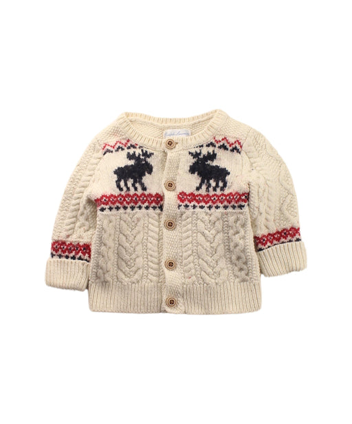 A White Cardigans from Ralph Lauren in size 3-6M for boy. (Front View)