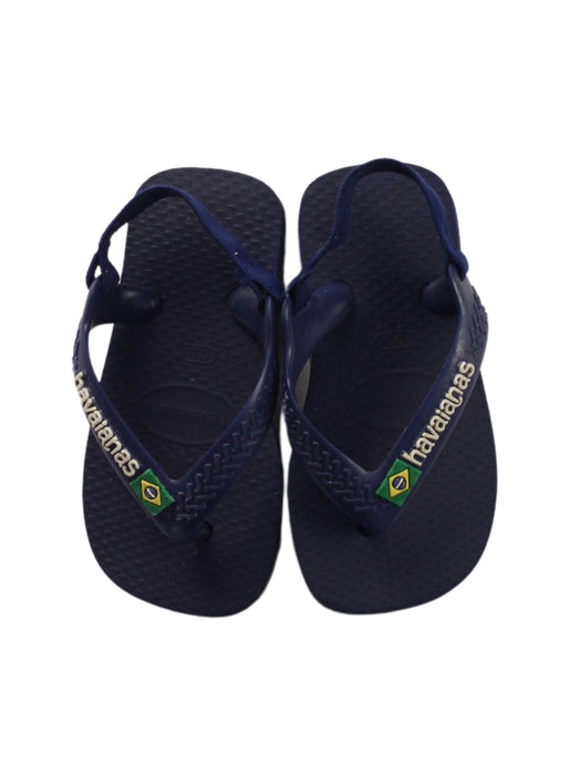 A Blue Flip Flops from Havaianas in size 18-24M for boy. (Back View)