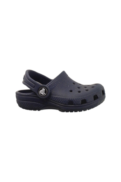 A Blue Sandals from Crocs in size 18-24M for boy. (Front View)