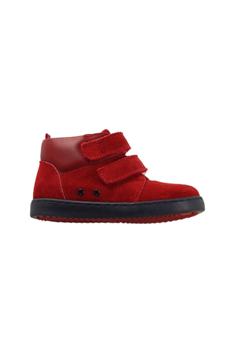 A Red Sneakers from Jacadi in size 12-18M for girl. (Front View)