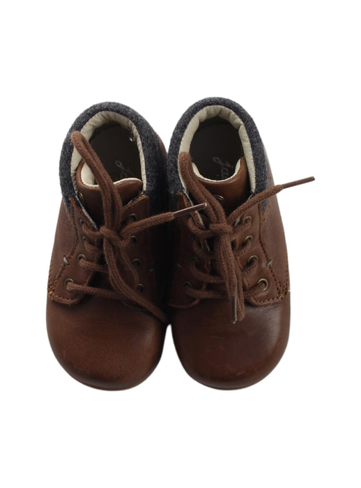 A Brown Sneakers from Jacadi in size 12-18M for boy. (Back View)