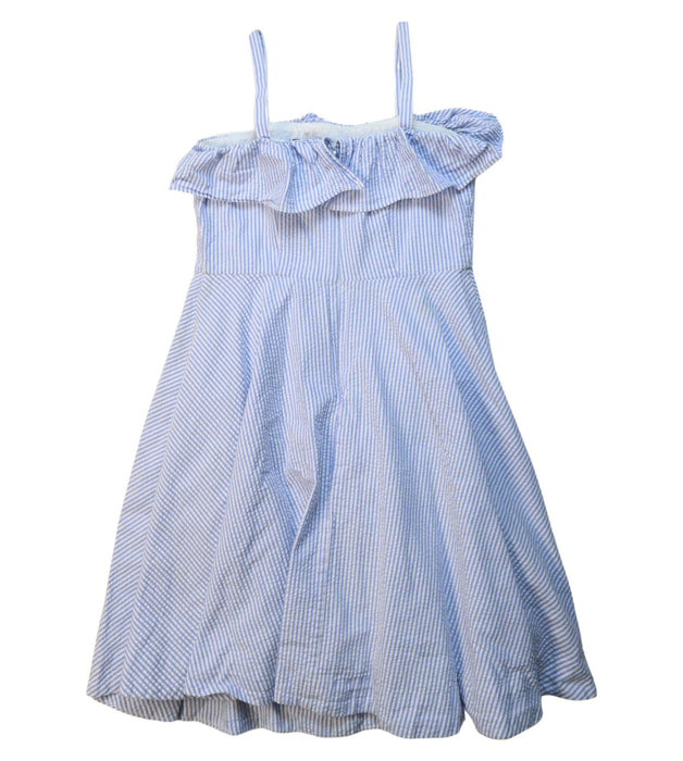 A Blue Sleeveless Dresses from Polo Ralph Lauren in size 8Y for girl. (Back View)