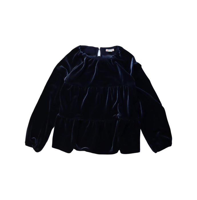 A Navy Long Sleeve Tops from Crewcuts in size 8Y for girl. (Front View)