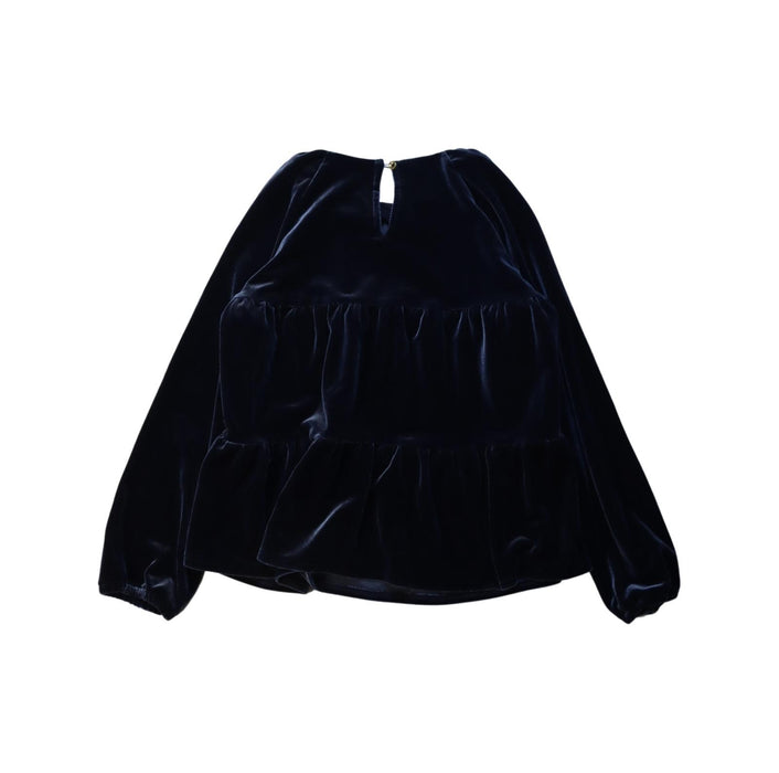 A Navy Long Sleeve Tops from Crewcuts in size 8Y for girl. (Back View)