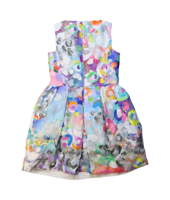 A Multicolour Sleeveless Dresses from Simonetta in size 6T for girl. (Back View)