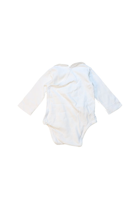 A White Long Sleeve Bodysuits from Jacadi in size 3-6M for neutral. (Back View)