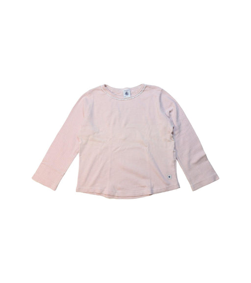 A Pink Pyjama Sets from Petit Bateau in size 4T for girl. (Front View)