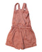 A Orange Overall Shorts from Petit Bateau in size 4T for girl. (Back View)