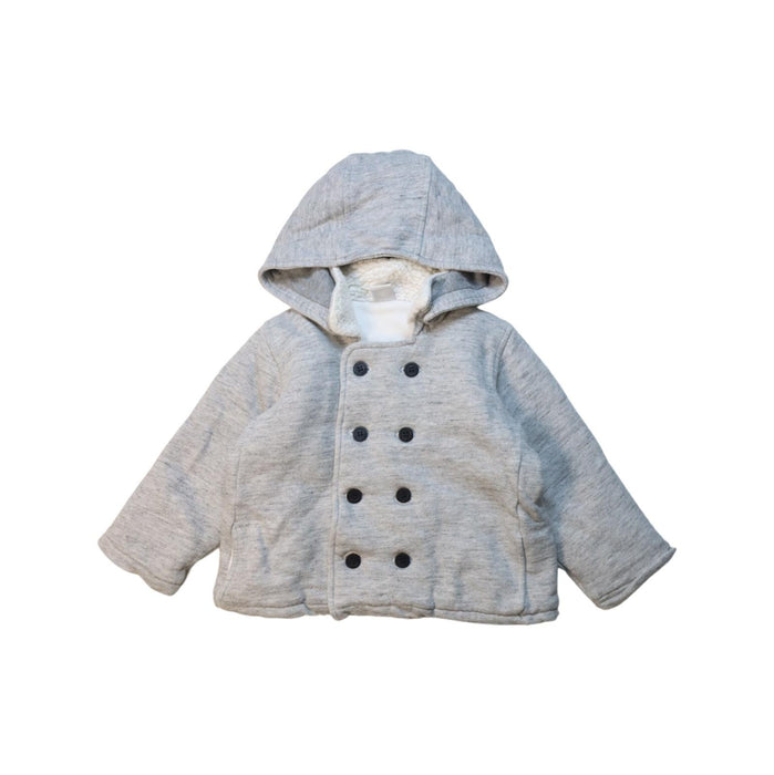 A Grey Puffer/Quilted Jackets from Petit Bateau in size 18-24M for neutral. (Front View)