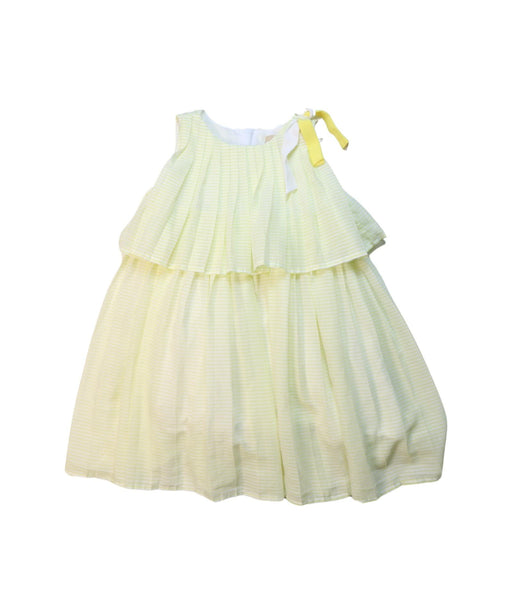 A Yellow Sleeveless Dresses from Crewcuts in size 4T for girl. (Front View)