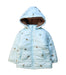 A Blue Puffer/Quilted Jackets from Kingkow in size 4T for boy. (Front View)