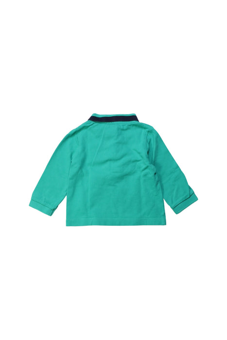 A Teal Long Sleeve Polos from Jacadi in size 12-18M for boy. (Back View)