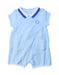 A Blue Short Sleeve Rompers from Jacadi in size 12-18M for boy. (Front View)