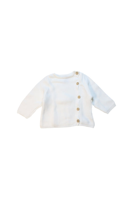 A White Pants Sets from Petit Bateau in size 0-3M for neutral. (Front View)