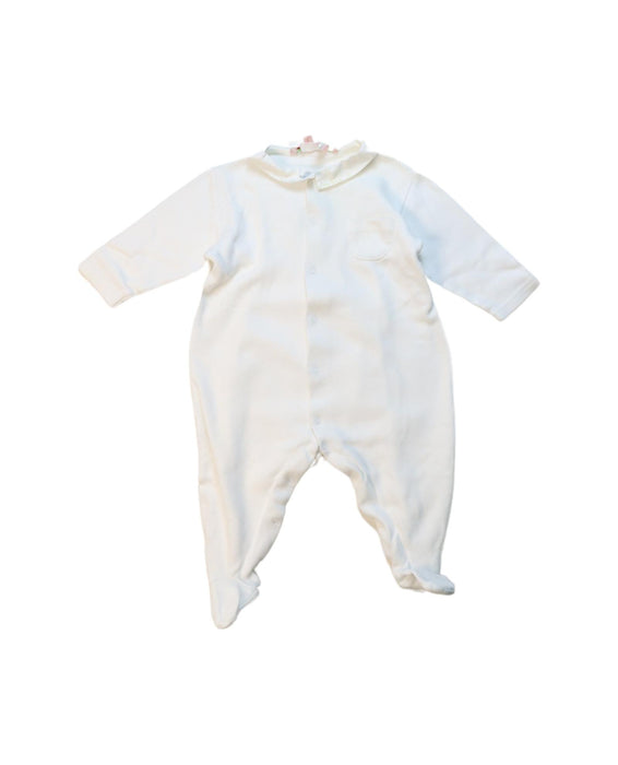 A White Onesies from Bonpoint in size 0-3M for neutral. (Front View)