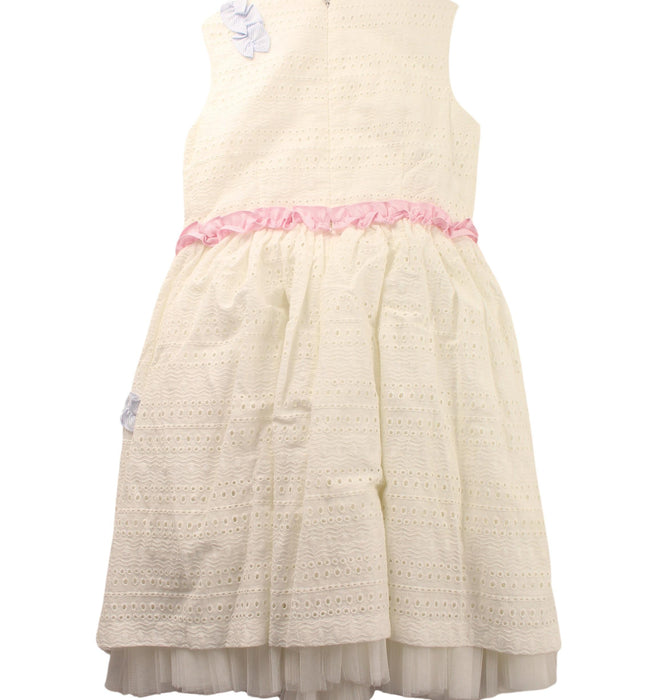 A White Sleeveless Dresses from Nicholas & Bears in size 6T for girl. (Back View)