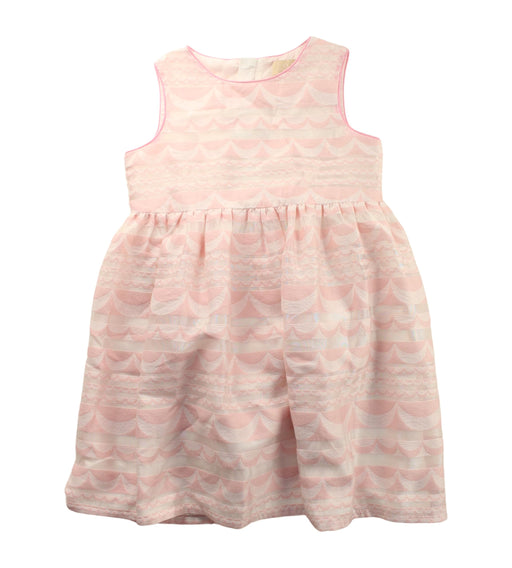 A Pink Sleeveless Dresses from Chickeeduck in size 7Y for girl. (Front View)