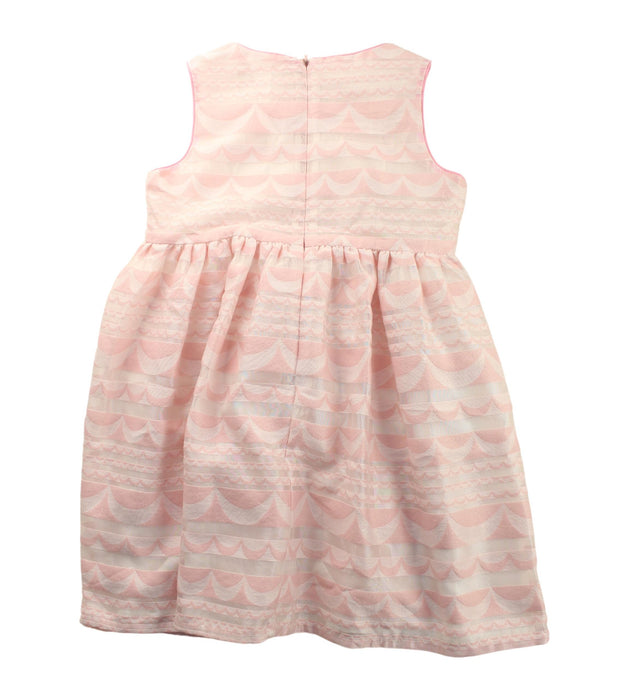 A Pink Sleeveless Dresses from Chickeeduck in size 7Y for girl. (Back View)