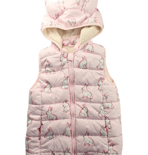 A Pink Outerwear Vests from Seed in size 9Y for girl. (Front View)