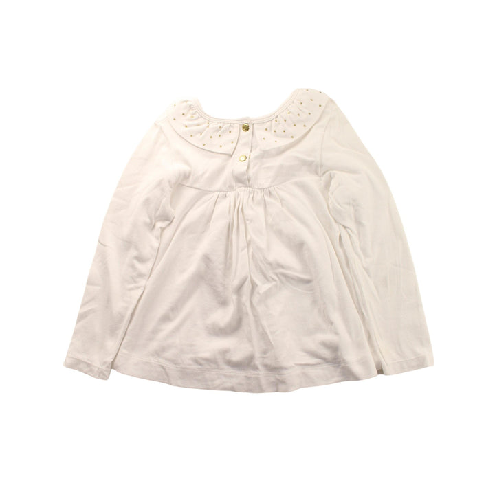 A White Long Sleeve Tops from Petit Bateau in size 6T for girl. (Back View)