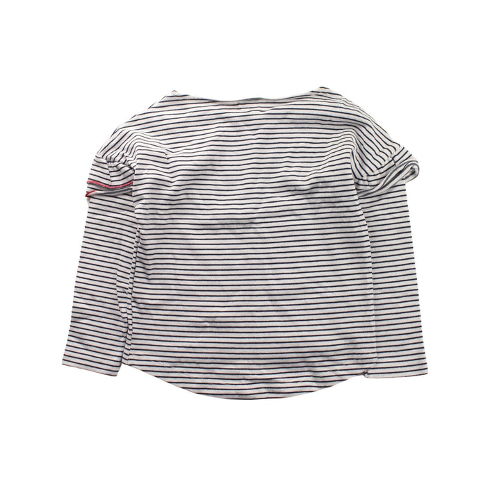 A Blue Long Sleeve Tops from Petit Bateau in size 6T for girl. (Back View)