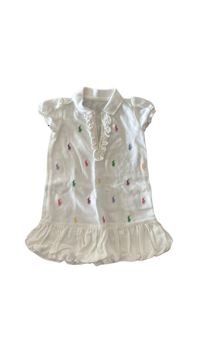 A White Short Sleeve Dresses from Ralph Lauren in size 2T for girl. (Back View)