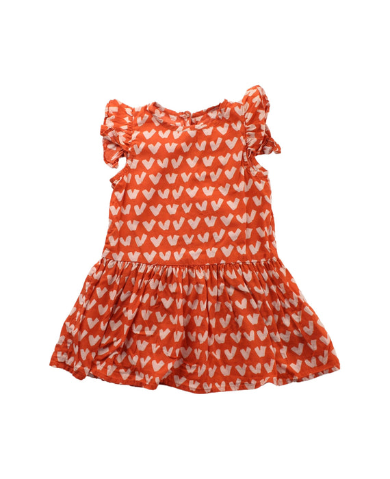 A Orange Short Sleeve Dresses from Stella McCartney in size 6-12M for girl. (Front View)