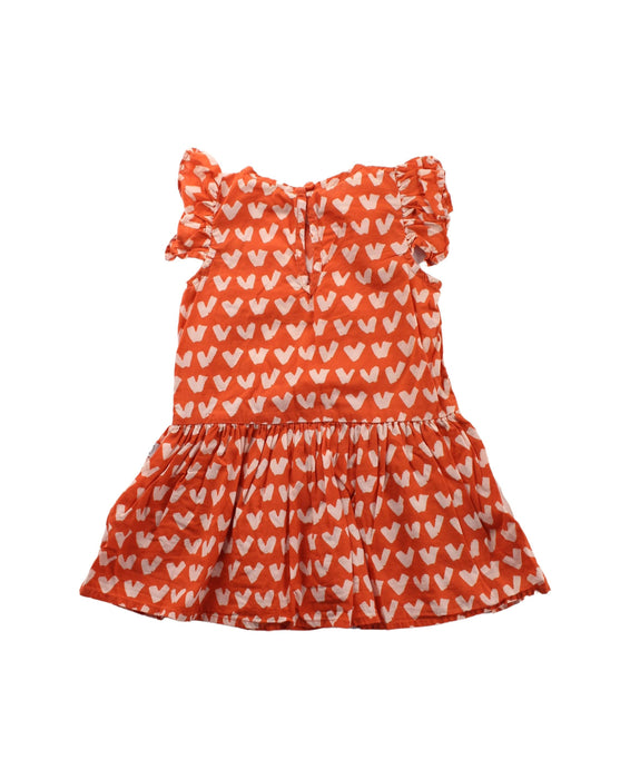 A Orange Short Sleeve Dresses from Stella McCartney in size 6-12M for girl. (Back View)