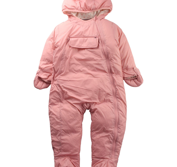 A Pink Snowsuits from Tommy Hilfiger in size 6-12M for girl. (Front View)