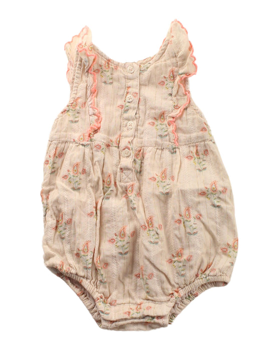 A Beige Sleeveless Bodysuits from Bonheur du Jour in size 0-3M for girl. (Front View)