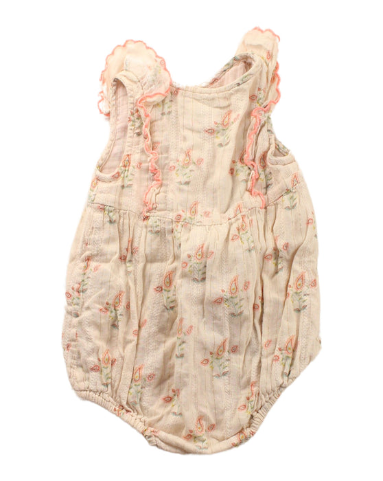 A Beige Sleeveless Bodysuits from Bonheur du Jour in size 0-3M for girl. (Back View)