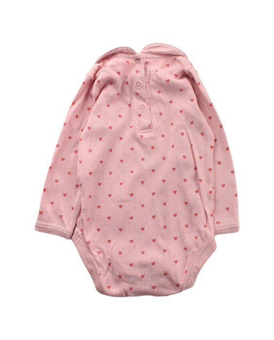 A Pink Long Sleeve Bodysuits from Boden in size 12-18M for girl. (Back View)